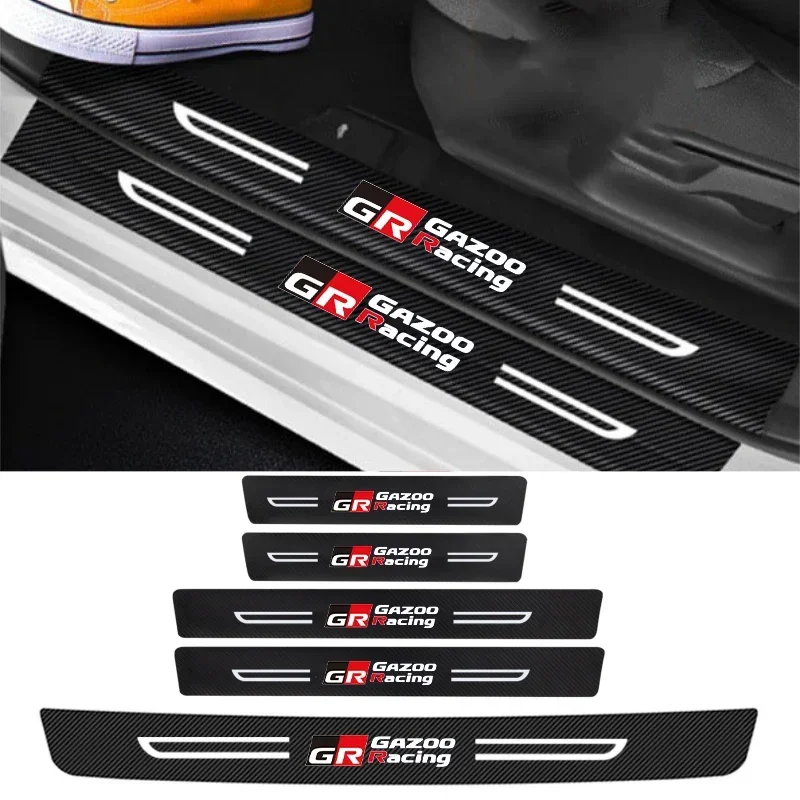 Защитная Наклейка на порог автомобиля для Toyota GR Sport Gazoo Racing Corolla Aqua Prius Camry Yaris Hilux