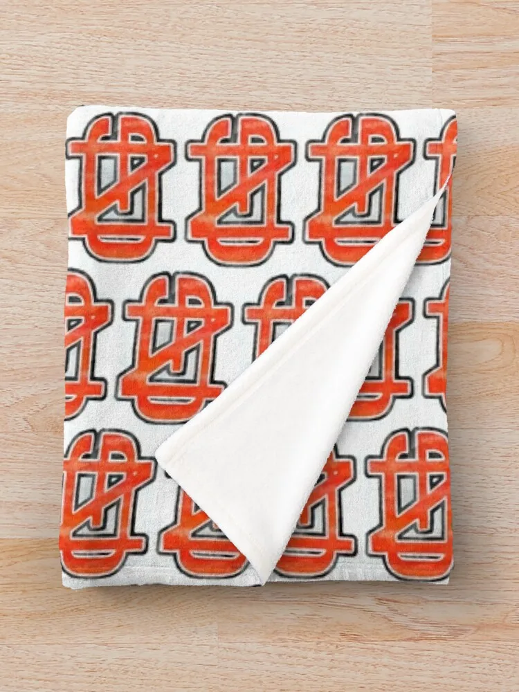 Одеяло акварельное красное Северное зеленое университетское NGU символ покрывало