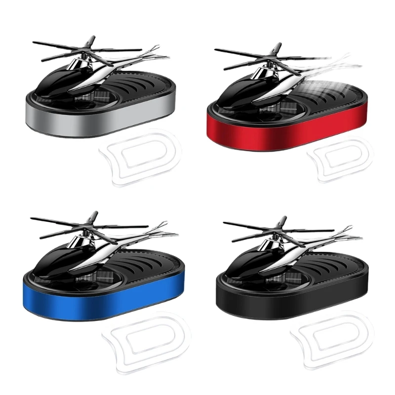 

094D Stylish Helicopter Scent Dispenser Sun Powered Car Perfumes Decoration for Car