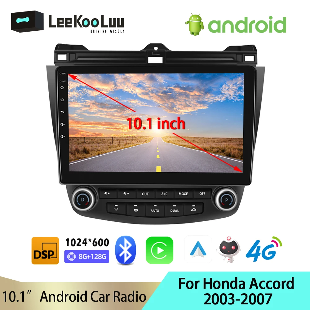 Автомагнитола LeeKooLuu 2 Din Android мультимедийный видеоплеер GPS-навигация стерео для Honda
