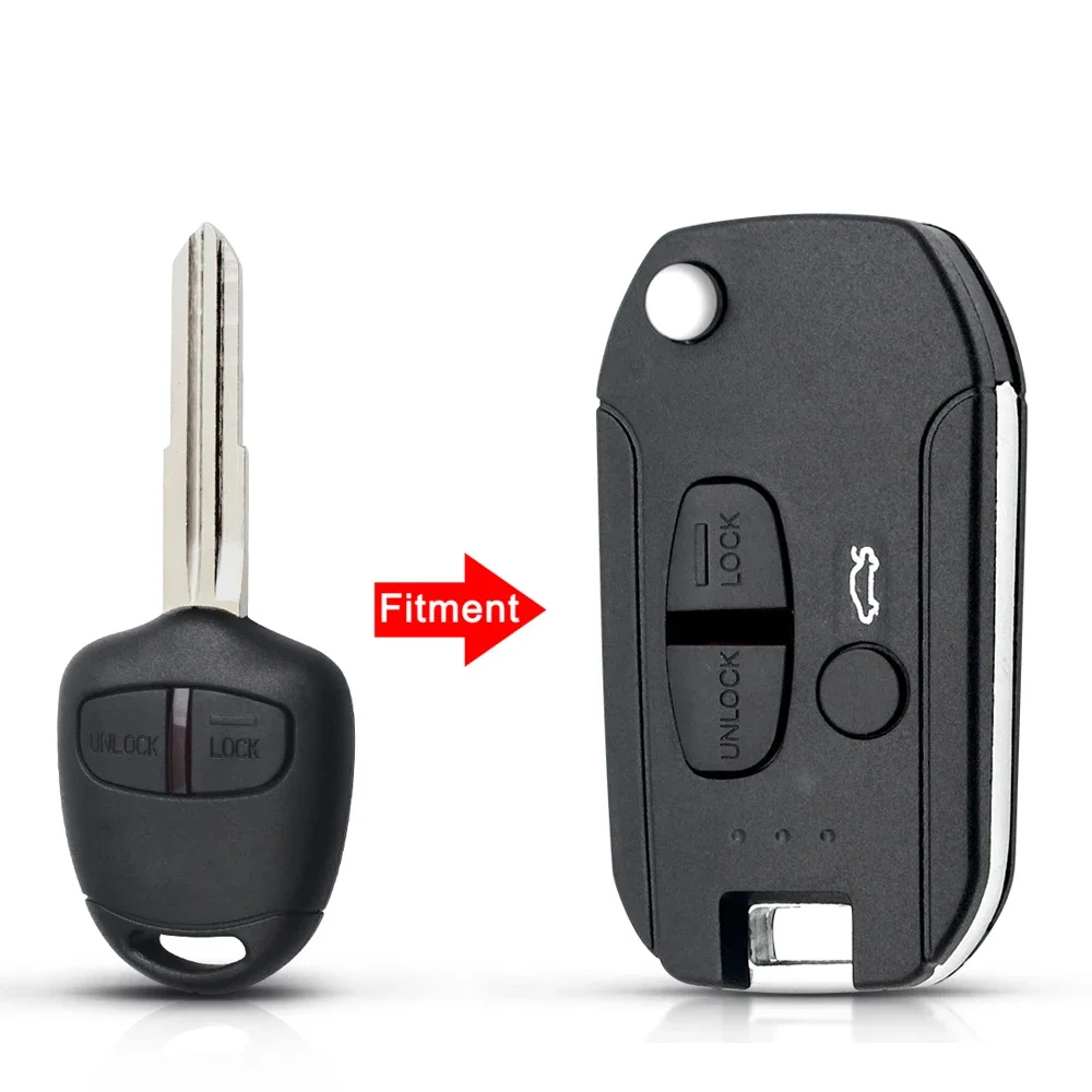 

KEYYOU 2/3 кнопочный модифицированный ключ, оболочка оболочки для Mitsubishi Lancer Evo Colt Outlander Mirage, левое/правое левое лезвие