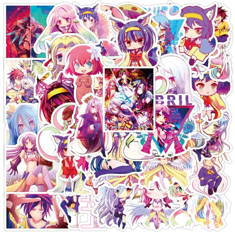 

10/50Pcs Anime NO GAME NO LIFE Stickers Suitcase Skateboard Laptop Luggage Phone Cartoon Cute Stickers Decal Kids Gift Toy
