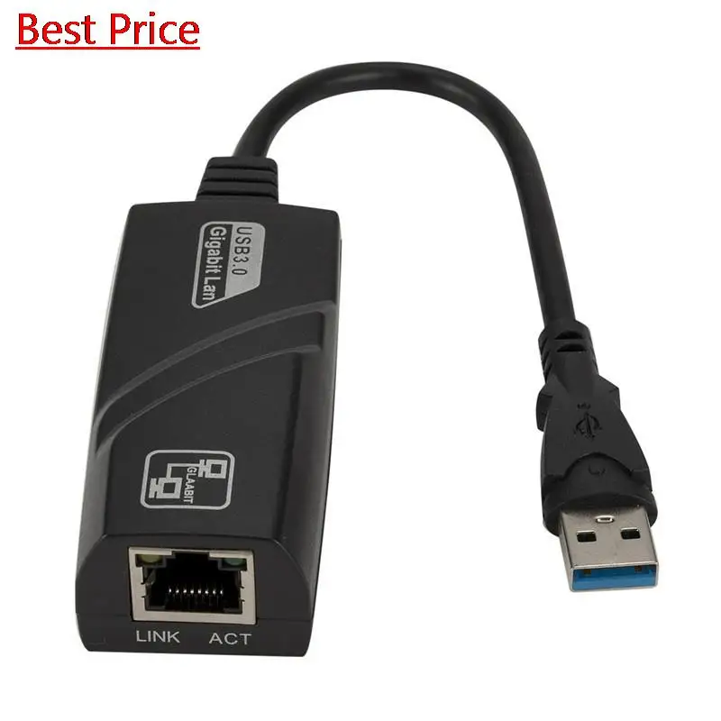 

Dhl 20Pcs/lot Wired USB 3.0 To Gigabit Ethernet RJ45 LAN (10/100/1000) Mbps Network Adapter Ethernet Network Card For PC