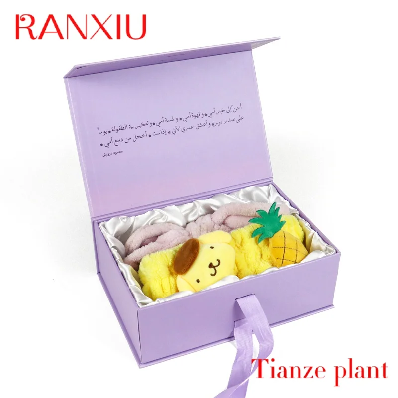 Роскошная Матовая Белая Складная жесткая бумажная упаковка с магнитной крышкой