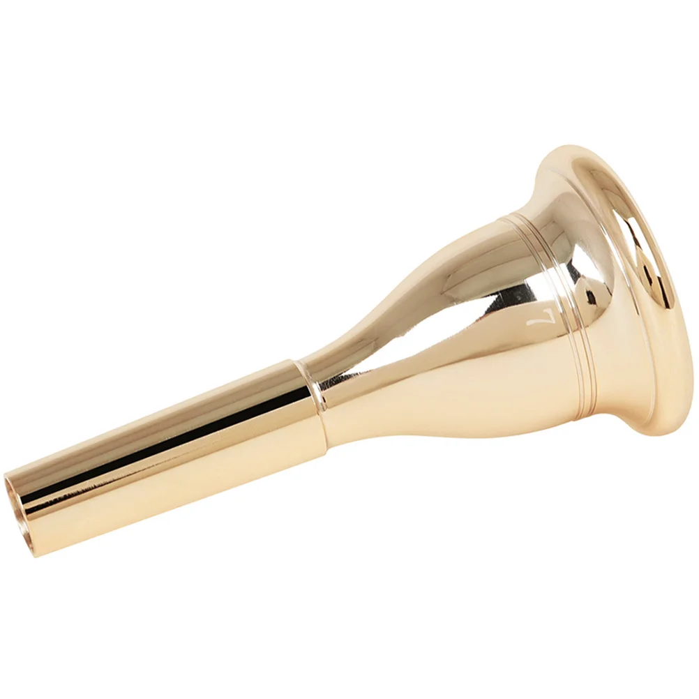 

Small Metal Trumpet Mouthpiece Music Instrument Replace French Horn Gold Plated Brass Beginner Student