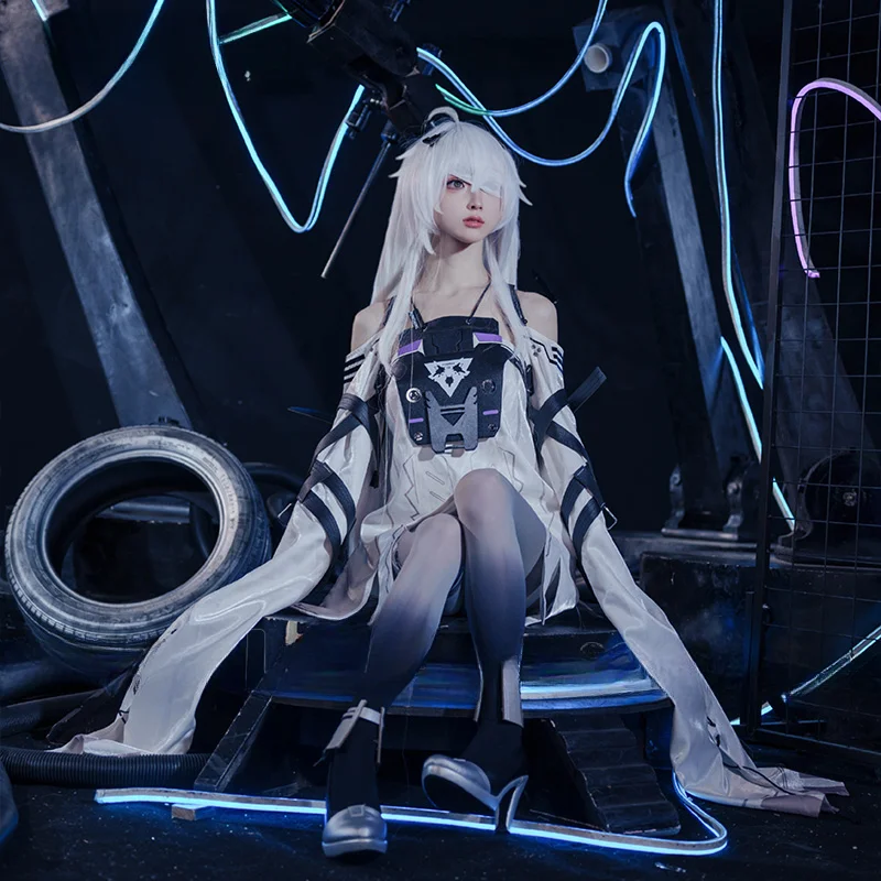 No.21 ХI косплей костюм парик игра ругание серый Ворон платье униформа головной