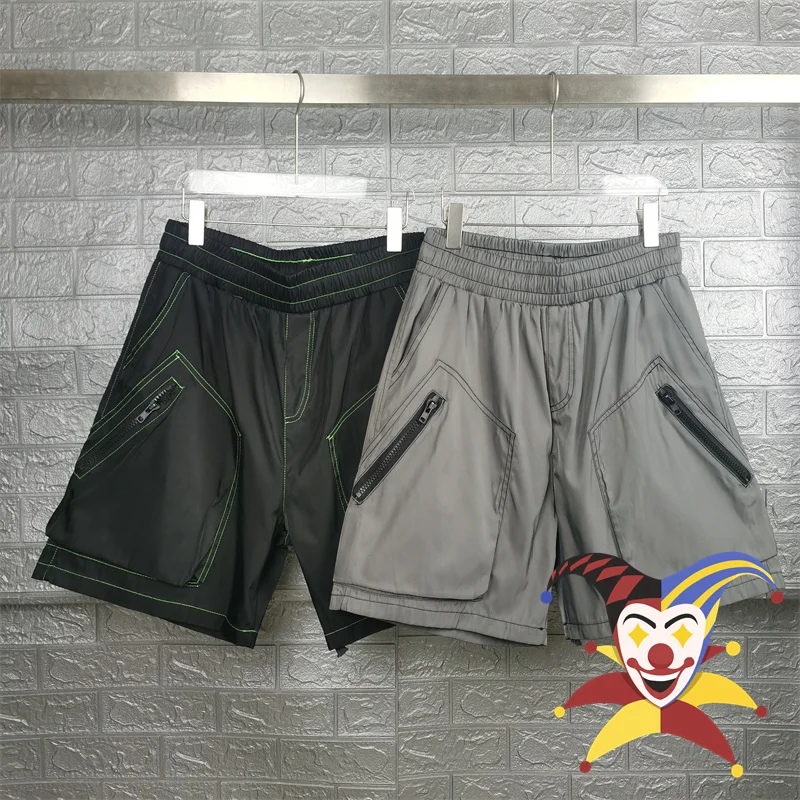 

Винтажные шорты 2023ss в стиле пэчворк, на молнии, со шнурком и карманами, для мужчин и женщин, высокое качество
