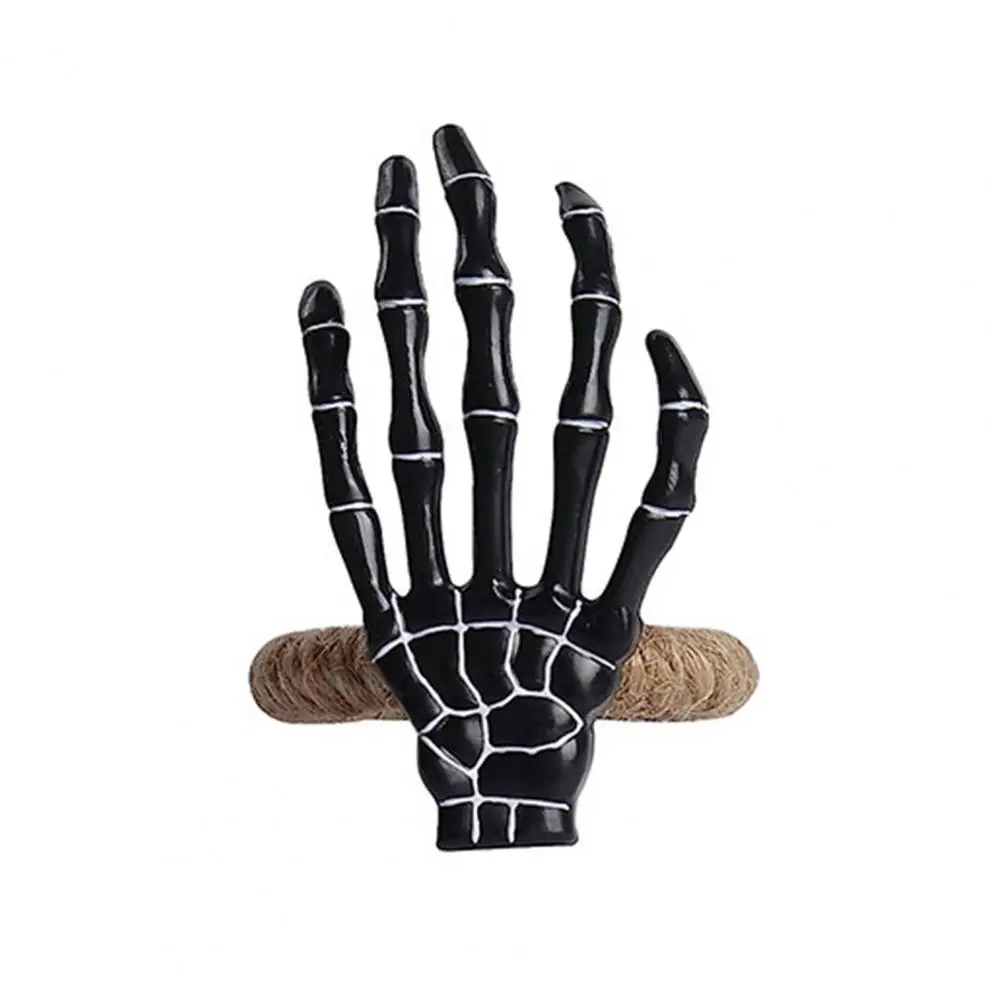 

Украшение для дома, Хэллоуин, ужасный скелет, кольца для салфеток, держатели призраков для дома, украшение стола, столовые принадлежности, ужасная салфетка