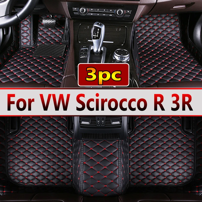 

Car Floor Mats For VW Scirocco R 3R 2009-2017 DropShipping Center Interior Accessories 100% Fit Leather Carpets Rugs Foot Pads