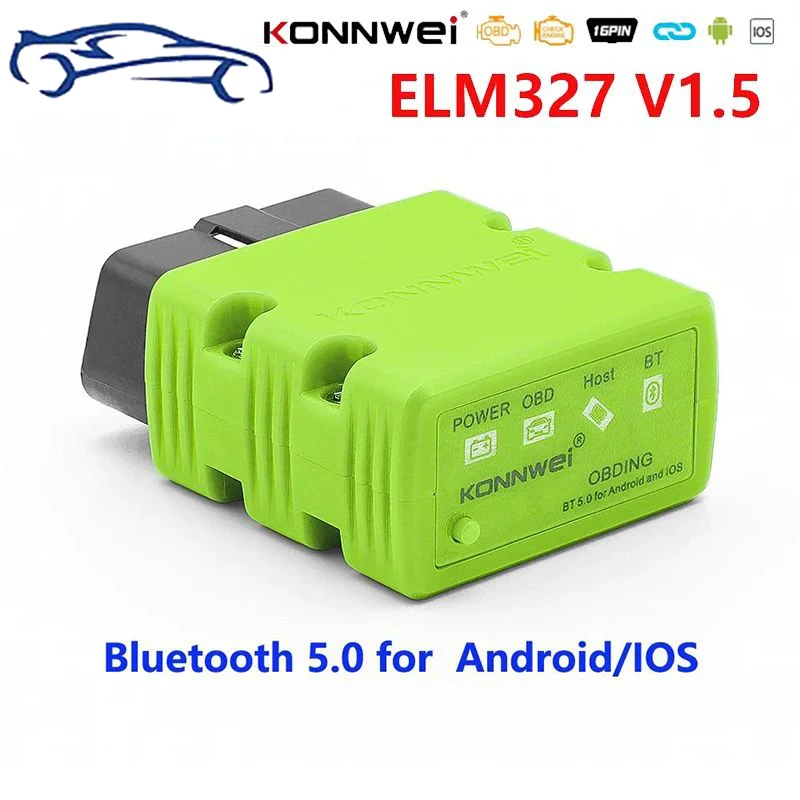 KONNWEI ELM327 V1.5 Автоматический сканер Bluetooth 5.0 KW902 OBD2 Автомобильный диагностический
