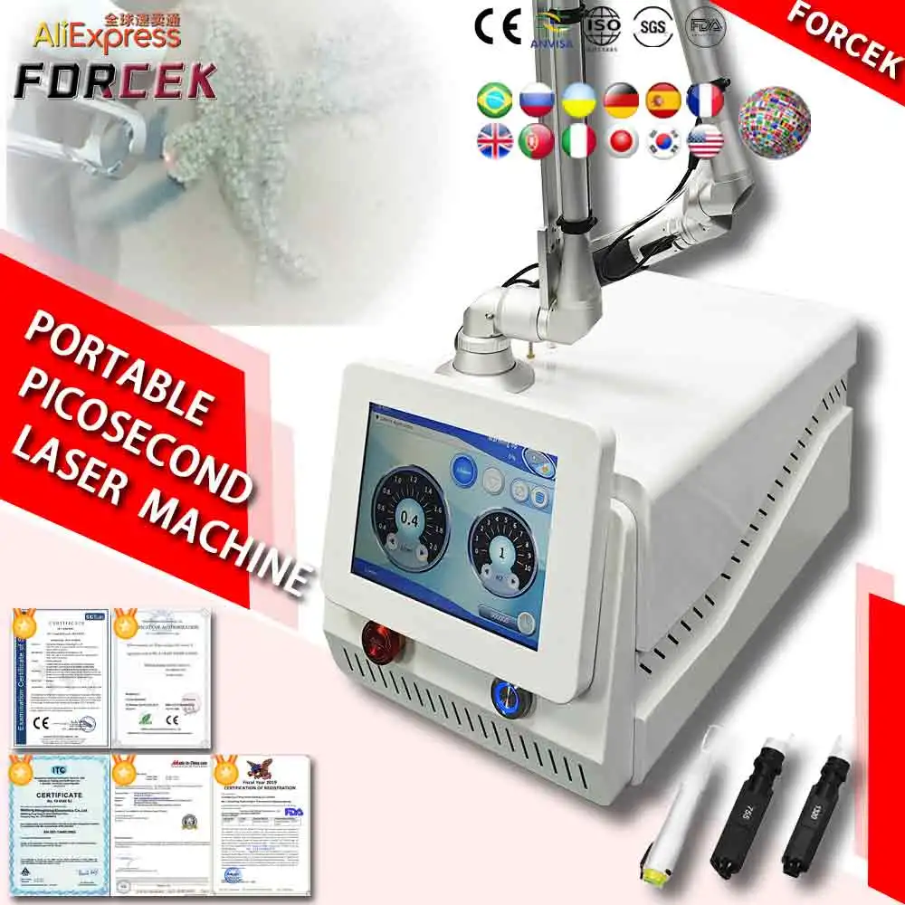 Портативный лазерный аппарат Picosecond лазерное удаление татуировок волос