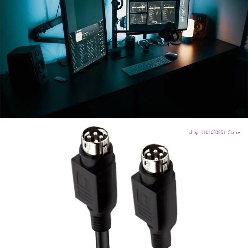 Фото 4PIN DIN -MALE -MALE ADAPTERS Extension Cable для R1700BTR1600TIII Динамик Сплошной подключаемый шнур DIN 4PIN мужской проволока №2