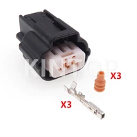 1 set 3 pins car waterproof connectors with terminal and rubber seals auto electrical plug pk605 03027 for mitsubishi