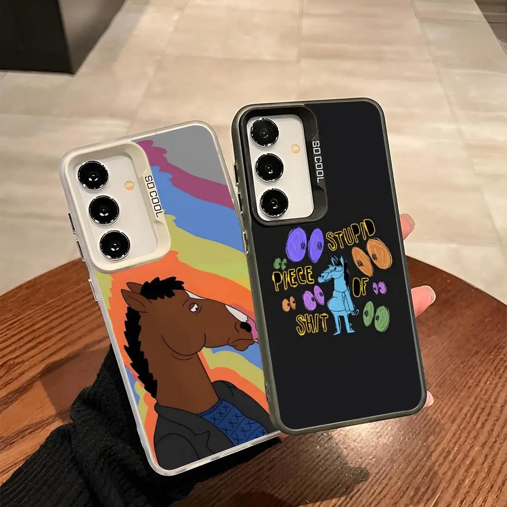 B-BoJack Horseman чехол для телефона Samsung Galaxy S24 S23 S22 S21 S20 Note20 Ultra Plus Fe цветной серебристый