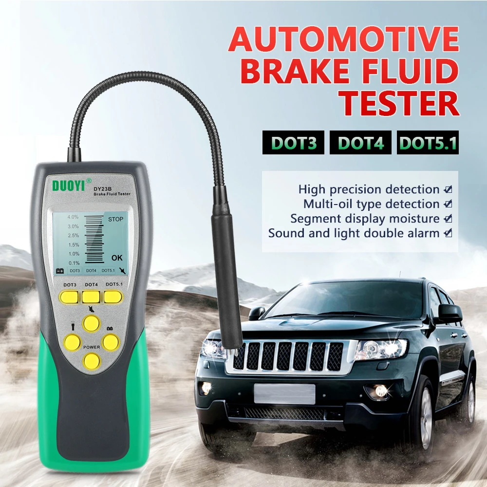 

DY23/DY23B Car Brake Fluid Tester To Check Water Content General Oil Quality DOT 3/4/5 Car Brake Fluid Detection Precision Tool
