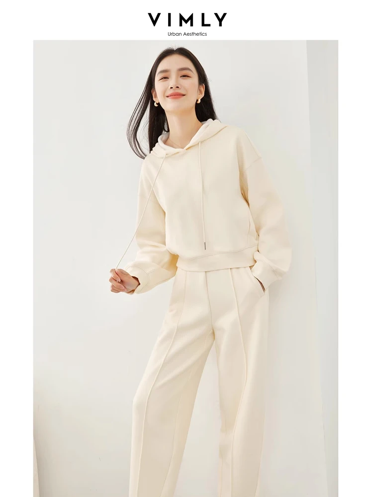 Женский спортивный костюм Vimly пуловер с капюшоном свитшот эластичным поясом