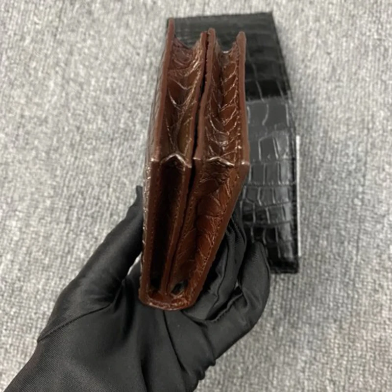 Новый тайский кошелек из крокодиловой кожи мужской кожаный повседневная модная