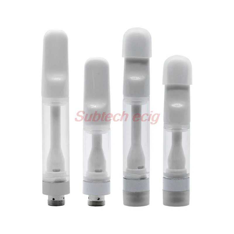 

10pcs Top Filling 0.5ml 1ml 510 Thread Full Ceramic CBD thick Oil Cartridges vaporizer Leak Proof Vape Pen Cartridge Carts ecig