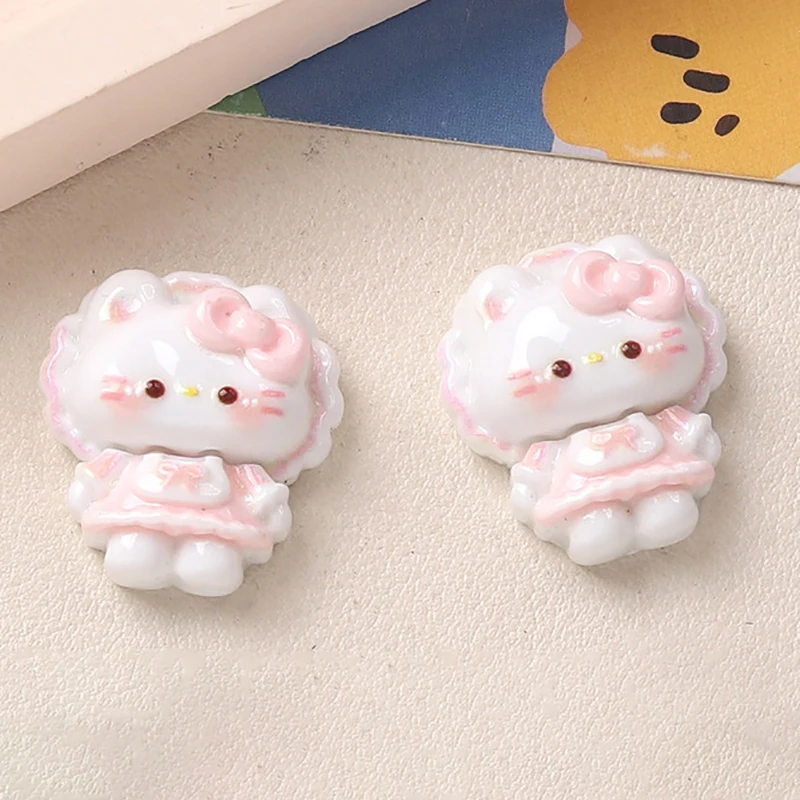 Sanrio Hello Kitty DIY аксессуары из смолы кампус котенок кремовый клей шпилька ручной