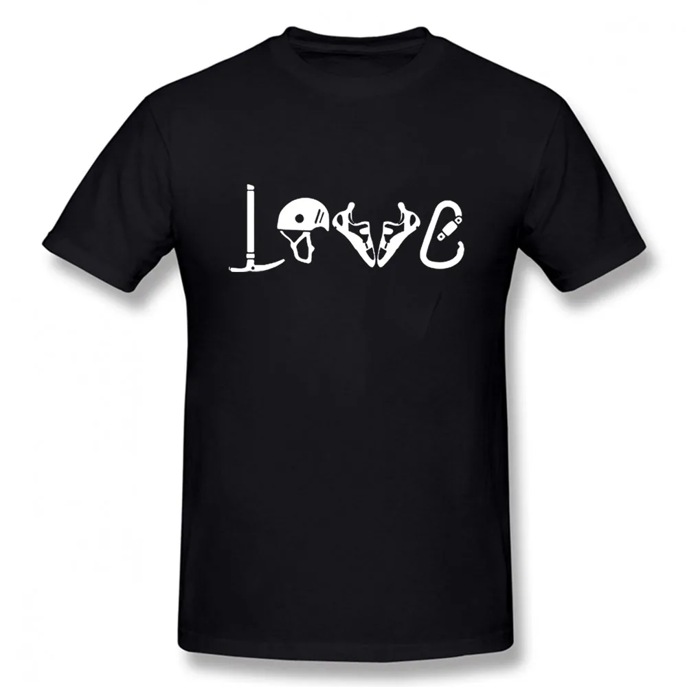 LOVE Climb Equipment T Shirt Men Short Sleeve Cotton Climbing Mountain T-shirts Man Camisetas Gift
