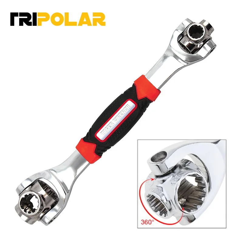 

Гаечный ключ 8 в 1, торцевой инструмент с шлицевыми болтами и звездообразным шлицем, 360 градусов, 6-точечный, универсальный, для ремонта мебели и автомобиля, 250 мм