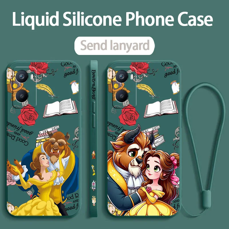 Милая веревка Красавица и Чудовище для OPPO A96 A94 A76 A74 A73 A57 A55 A54 A52 A53 A38 A31 A16 A9 A5
