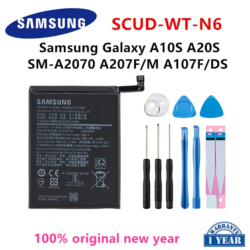 

SAMSUNG Orginal SCUD-WT-N6 4000mAh Battery For Samsung Galaxy A10S A20S SM-A2070 A207F/M A107F/DS For Honor Holly 2 Plus +Tools