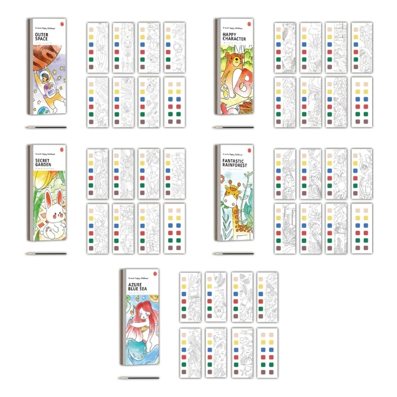 

Веселая интерактивная книга с акварелью детская карманная книга с рисунком