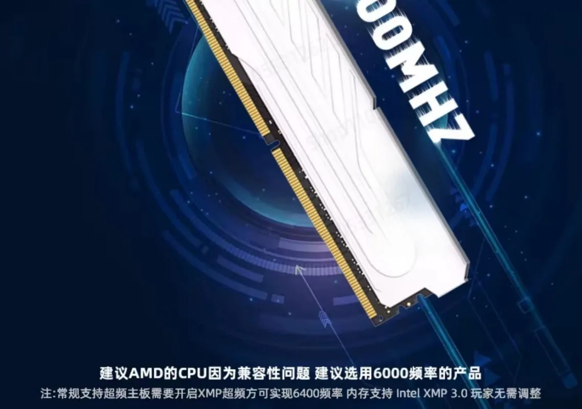 Фото Оперативная память DDR5 для настольных ПК Silver/Blade/Star Blade/Black Armor 6000 6400 6800 7200 МГц с RGB-охлаждением Hynix XMP EXPO для игровых ПК и OC №2