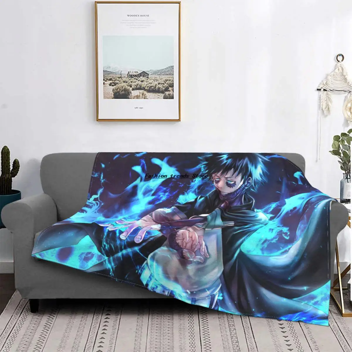 

Boku No My Hero Academia Collage Blankets Academy Anime Dabi Fuzzy Throw Blanket Home Couch Printed Ultra-Soft Warm Bedspreads