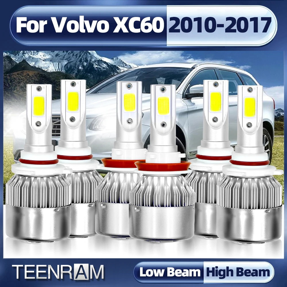 

LED H7 Canbus H11 90W Turbo LED Headlamps Car Headlight Bulbs 3570 CSP Chip Auto Fog Lights 6000K Lamp For Volvo XC60 2010-2017