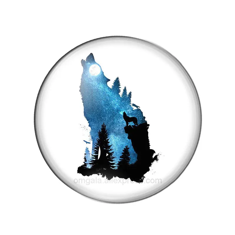 Стеклянные кабошоны OMGALA с животными 10 шт.