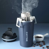 380500ml new stainless steel coffee cup travel mug stanley cup insulated airless bottle straight mouth cup airless portable cup