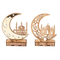 eid mubarak wooden ramadan ornament islam muslim party decor ramadan eid moon star ornament tabletop decorations gifts
