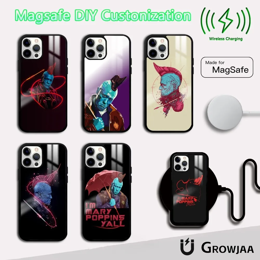 Чехол для телефона Yondu Guardians Of The Galaxy iPhone 16 15 14 13 12 11 Pro Max Plus Mini Magsafe Mirror беспроводной