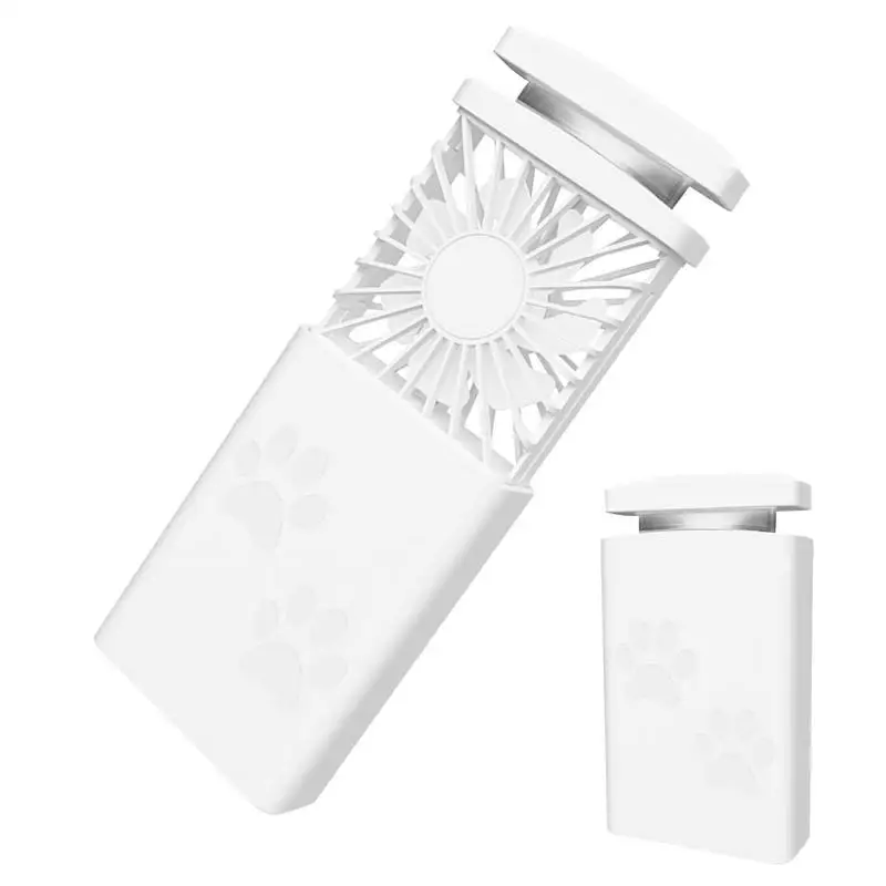 

Портативный вентилятор с кошачьими крапанами, портативный дорожный портативный вентилятор с выдвижной перезаряжаемой батареей, питание от USB