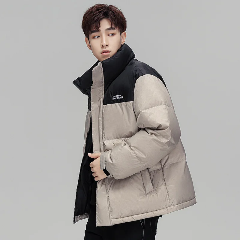 Winter Camouflage Stand Collar Coat For Men And Women Lovers Down Jacket Thickened Parkas