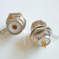 connector coax pl259 so239 uhf female o ring bulkhead deck panel mount nut clip solder cup brass straight rf coaxial adapters