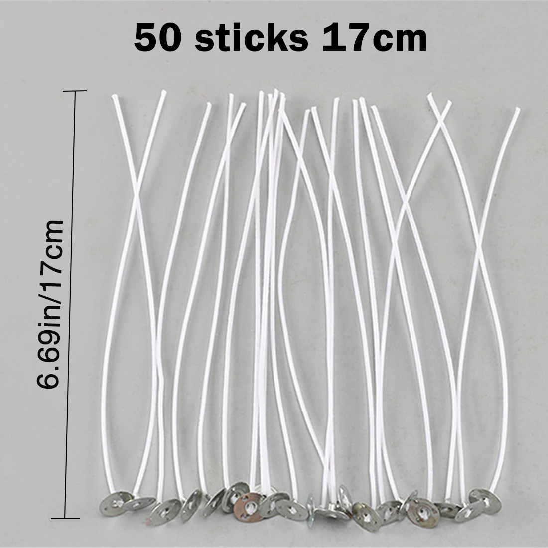 

50Pcs Cotton Candle Wick Flameless Smokeless Wick Candle Light Making Birthday Christmas Candle Decor 37/30/27/24/18 Hairline