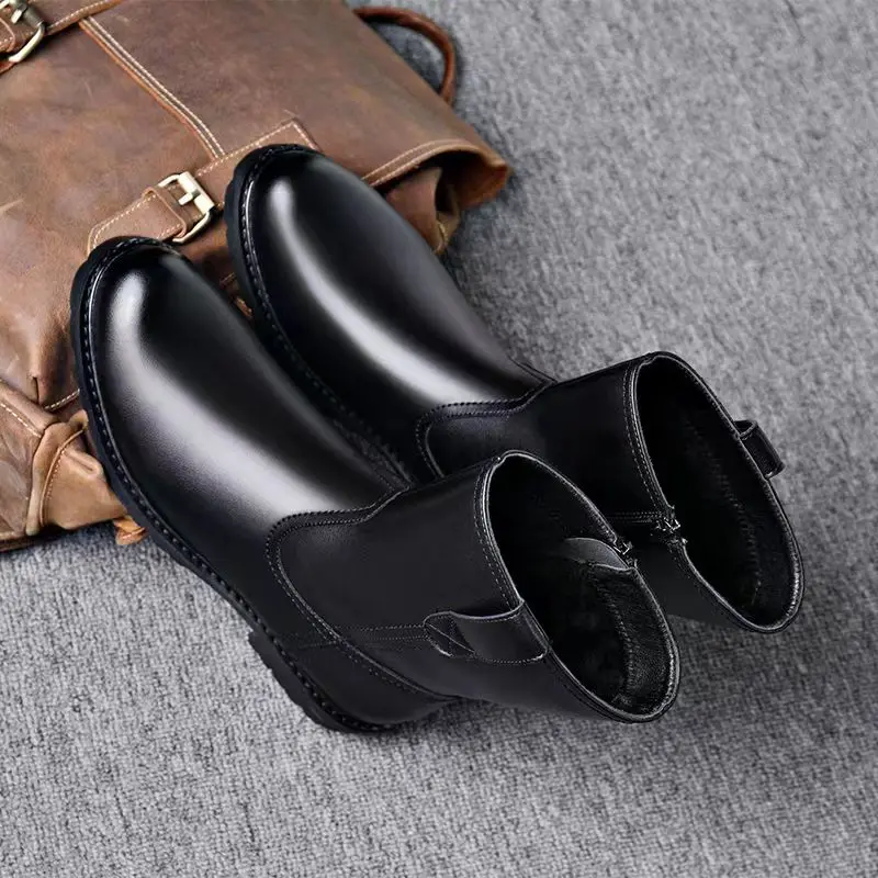 Мужская мода сценическое платье для ночного клуба осенне-зимние ботинки черные