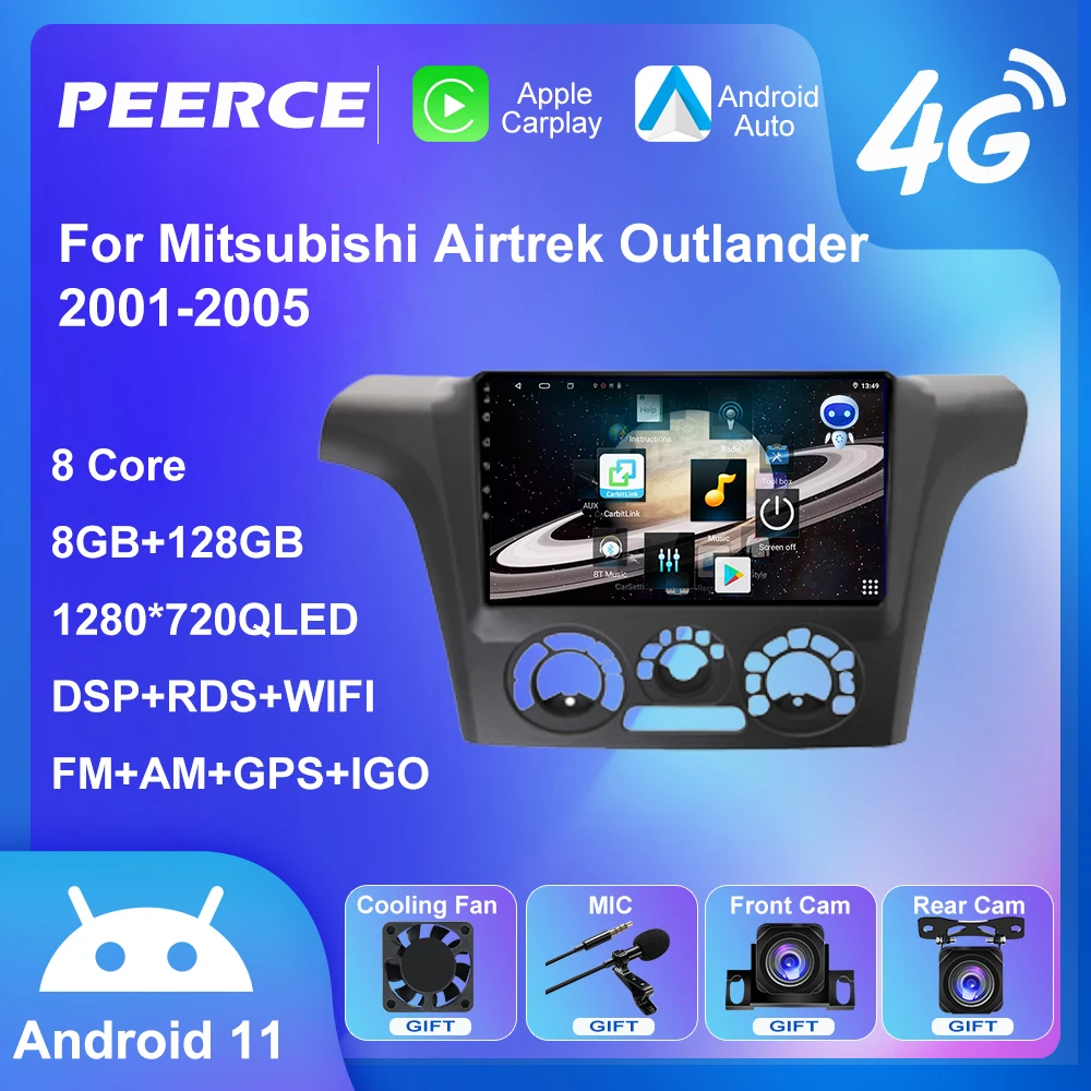 

PEERCE DSP 4G For Mitsubishi Airtrek Outlander 2001-2005 Car Radio Multimedia Video Player Navigation GPS Head Unit No 2din dvd