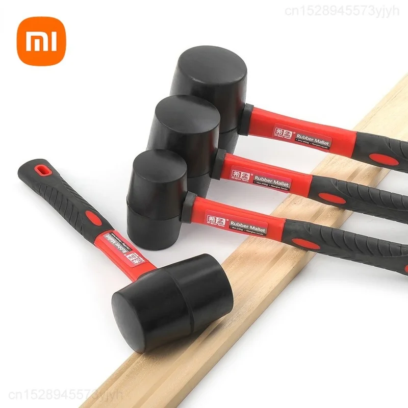 

Xiaomi Hi-Spec Heavy Duty Mallet Rubber Hammer 8/12/16/24oz Professional Floor Ceramic Tile Installation Fiberglass Hammer Tools