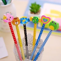 5pcspack school supplies animal hb with eraser pencil kawaii christmas cartoon pencil stationery for children