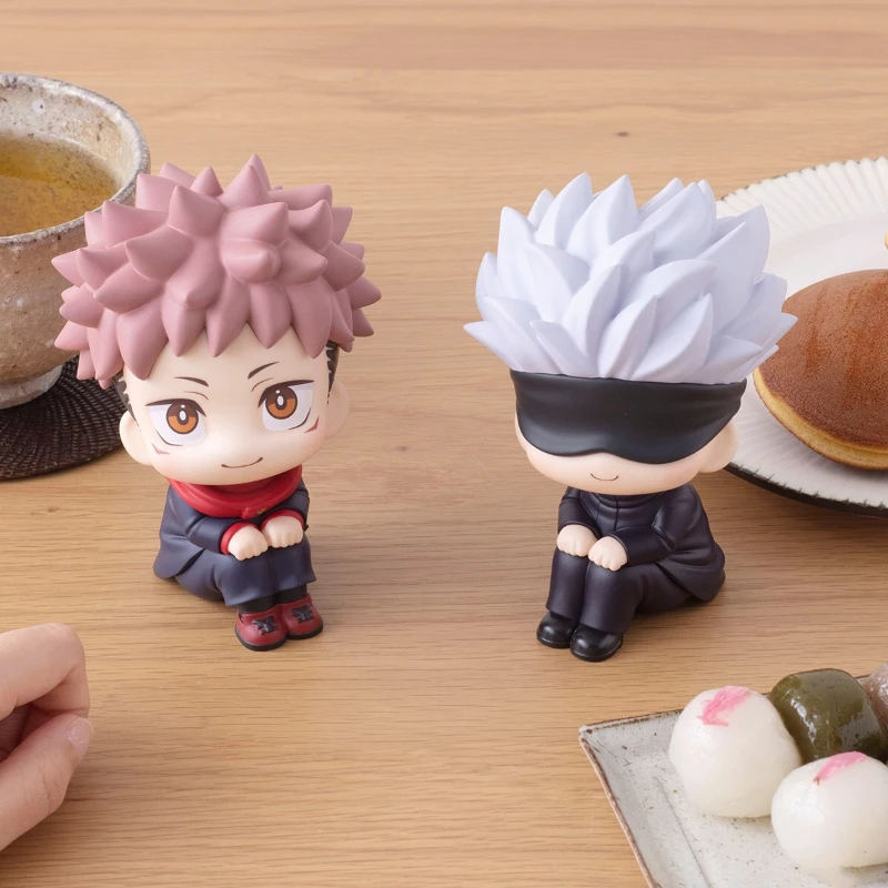 

10cm Q Version Anime Toys Jujutsu Kaisen Figure Yuji Itadori Gojo Satori PVC Toys Kid Gift Car Loading Demon Slayer