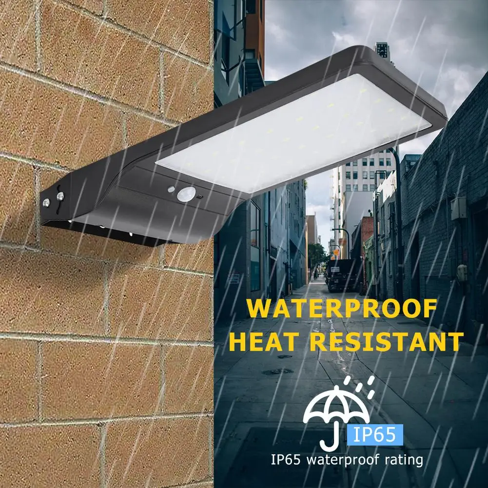 

Настенный светильник на солнечной батарее с датчиком движения и дистанционным управлением, энергосберегающая лампа для сада и улицы, Защит...