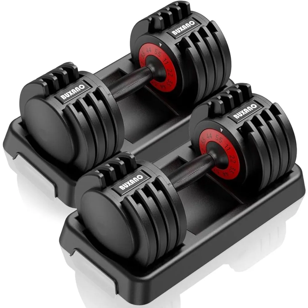 

Adjustable Dumbbell 55LB 5 In 1 Single Dumbbells for Multiweight Options with Anti-Slip Metal Handle Adjust Weight Suitable