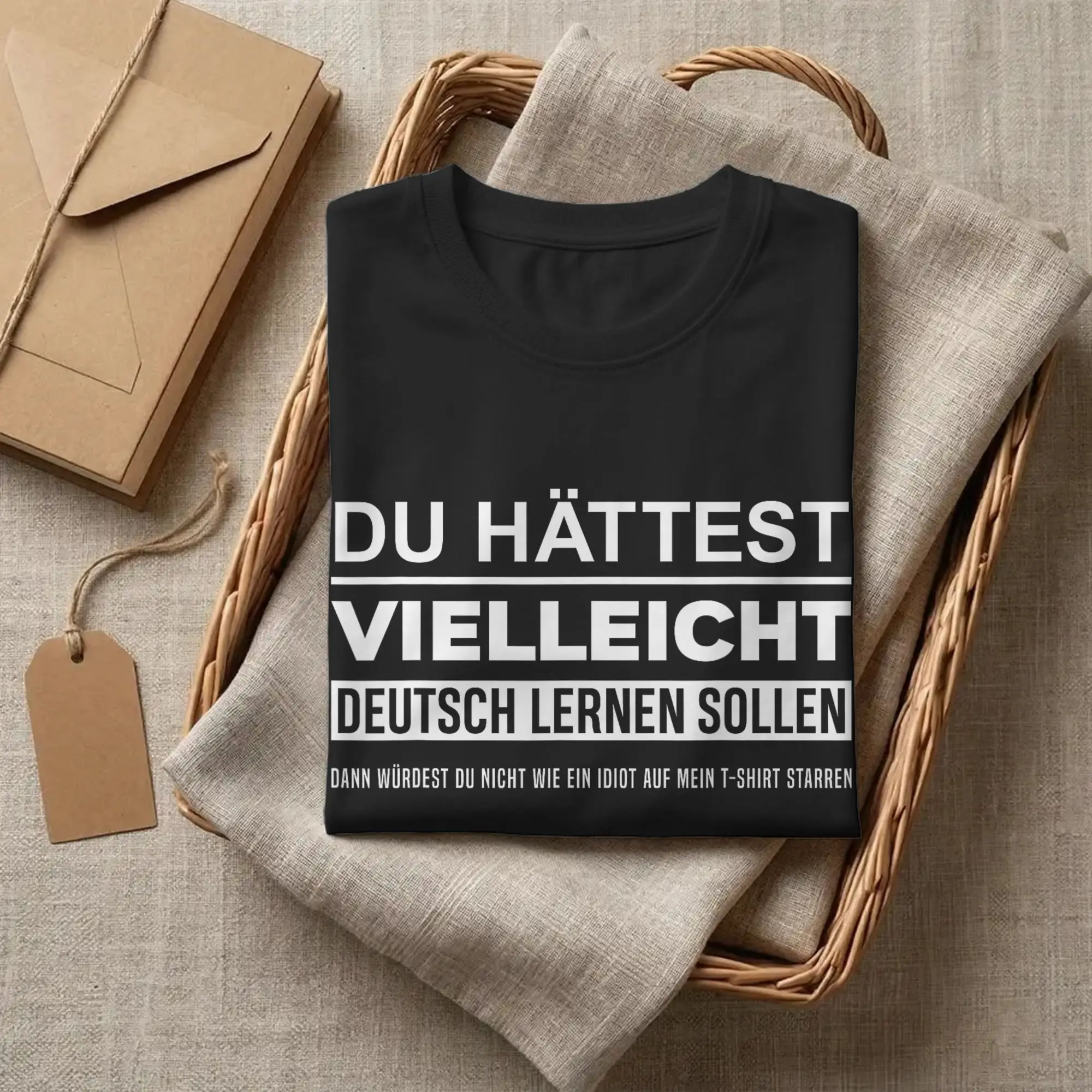 Фото Мужская футболка с забавной надписью «You Should Learn German», хлопковая, с коротким рукавом, с круглым вырезом, новинка, новое поступление №4