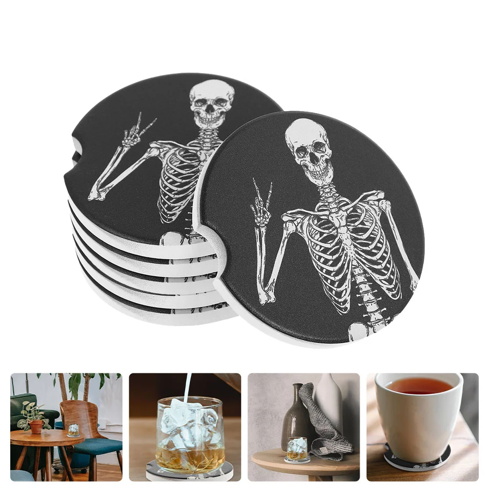 

Coasters Cup Coaster Mat Ceramic Car Matsdrink Absorbent Pad Holders Coffee Tableround Decor Non Supplies Accessories Mug Heat