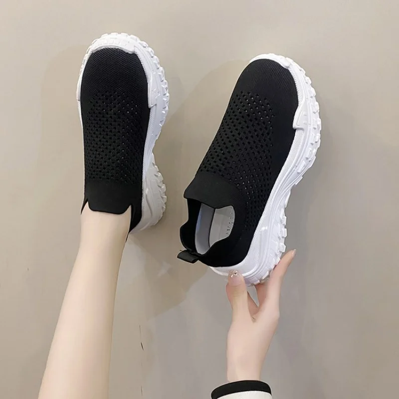 

Женские кроссовки на массивной подошве, повседневные сетчатые кроссовки с вулканизированной подошвой, модель 2023 года