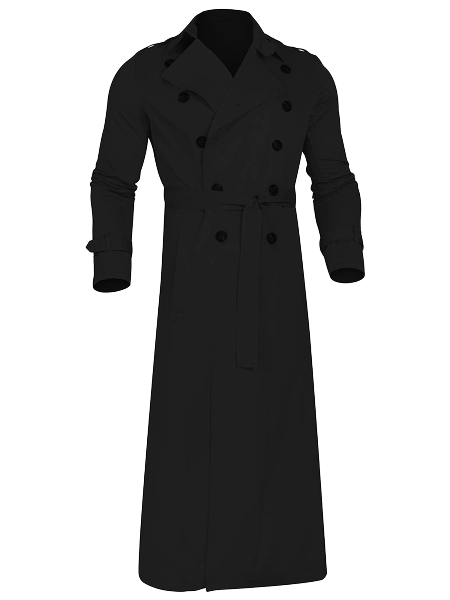 

Jemeigar Women s Oversized Belted Trench Coats Casual Windbreaker Lapel Long Jacket Overcoats with Double Breasted Design